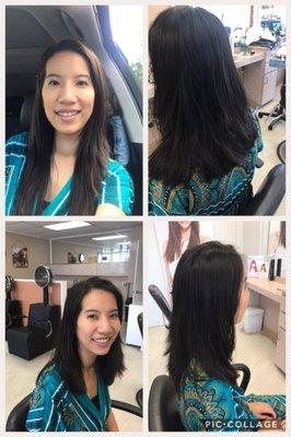 Before and after of my haircut at #robertohairstudio