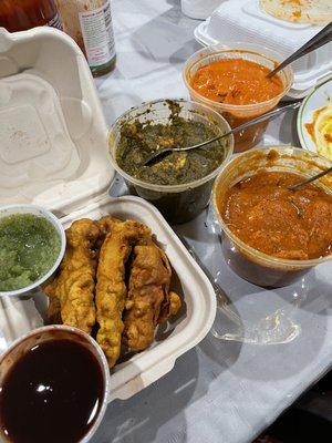 Chicken Tikka Masala, chicken saag, Chicken Curry, Chicken Pakora