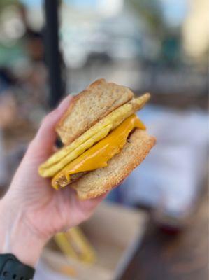 The "Sec" (sausage, egg, and cheese) biscuit - VEGAN