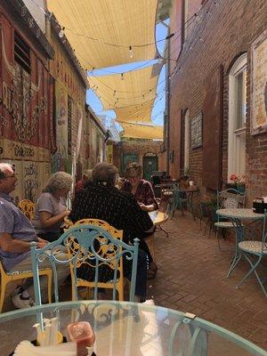 Patio dining.