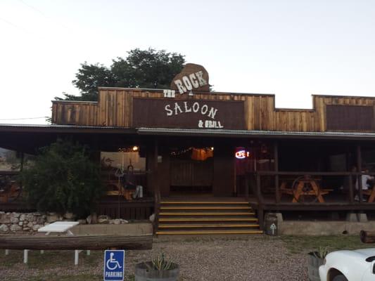 The Rock Saloon & Grill. Mesquite fire grill and live country band on Saturday!