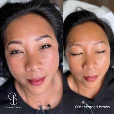 Transform old tattooed brows into clean, well-defined, and beautiful ones with microblading and shading.