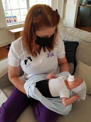 Cranial sacral massage with our son