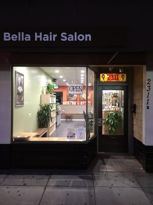 Front of the hair salon