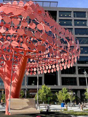 Swing in this public art tree with your coffee