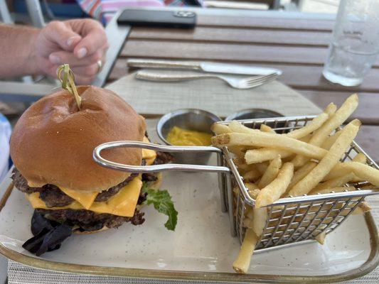 Jeff's burger and fries