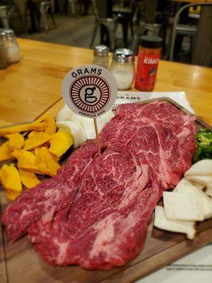 Prime steak with Kimchi Seasoning.