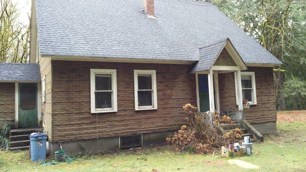 Siding before front view house #1