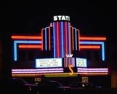 Night view of the theatre lights.