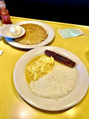 Eggs 2 Eggs with Breakfast Meat and Home Fries or Grits