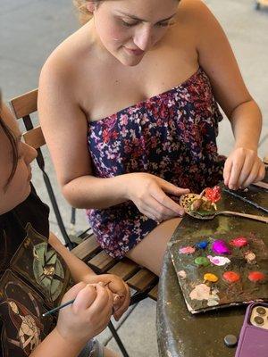 Paint a canvas or sculpt clay at the Atrium Art Cafe in Old Sacramento.  Gallery & shop - eco friendly products made by Sacramento makers