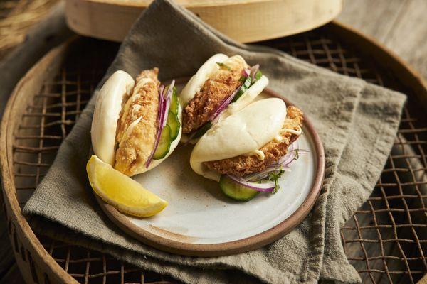 Katsu Sea Bass Bao Taco