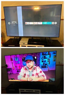 Our tv's before (top) and after (bottom).