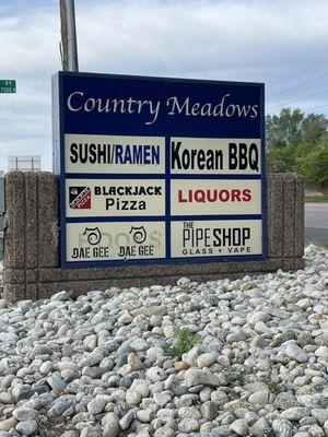 Sign as viewed from Sheridan heading south.