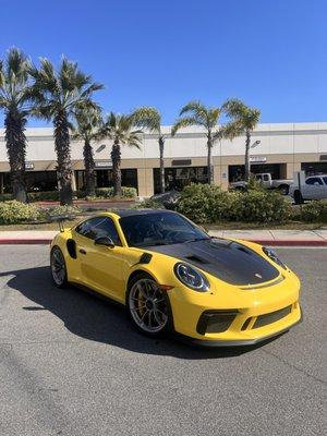 Porsche GT3RS full body paint protection film