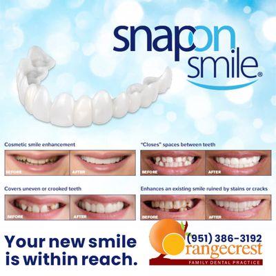 Contact us for your Snap-On Smile consultation. Your new smile is within reach.