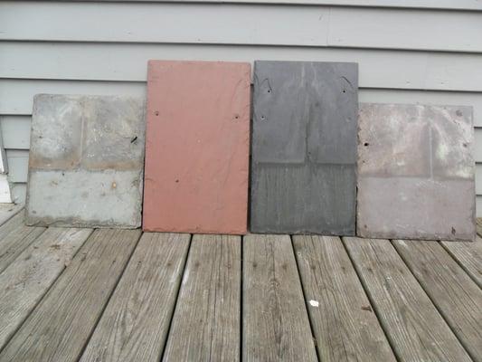 Sample roof tile colors.