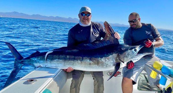 Enjoying life after Dr. Bembynista fixed me up.  Caught this giant striped Marlin.