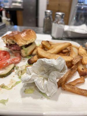 Terrible burger and cold fries $17.00?