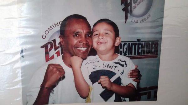 Sugar Ray Leonard with Mikey Lucero