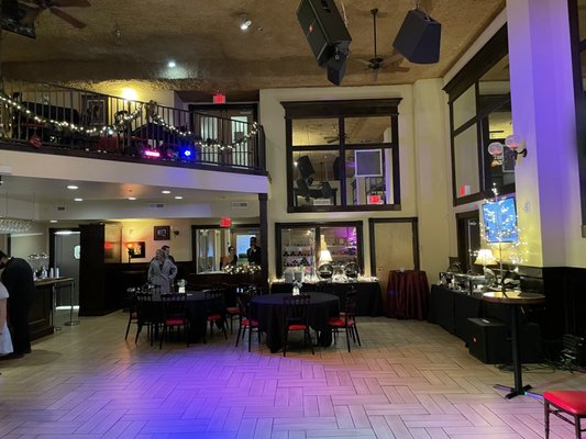 Downstairs and buffet area