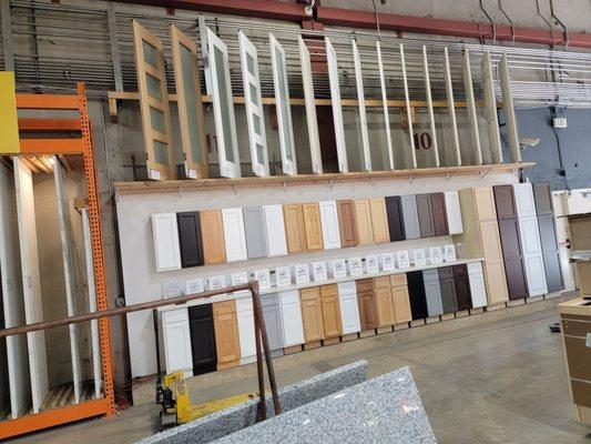 Cabinet and pantry doors.