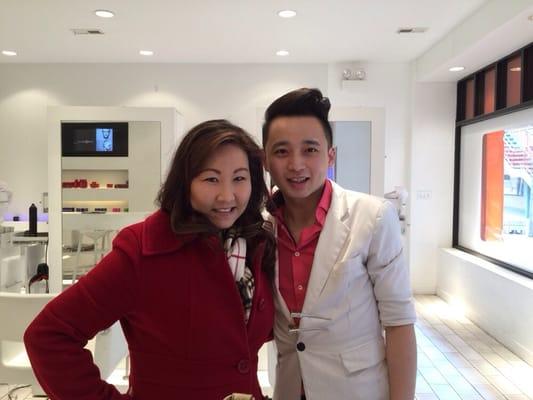 Judy Wang of WGN-TV with her stylist Norris!