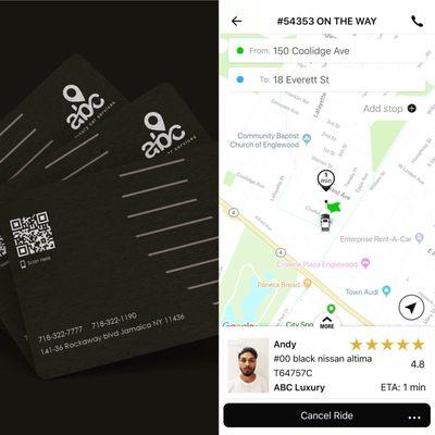 Confirm your ride within minutes with ABC luxury