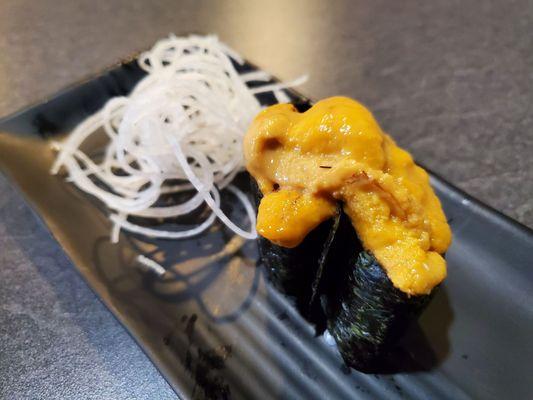 Uni nigiri. That's actually two pieces bunched up.