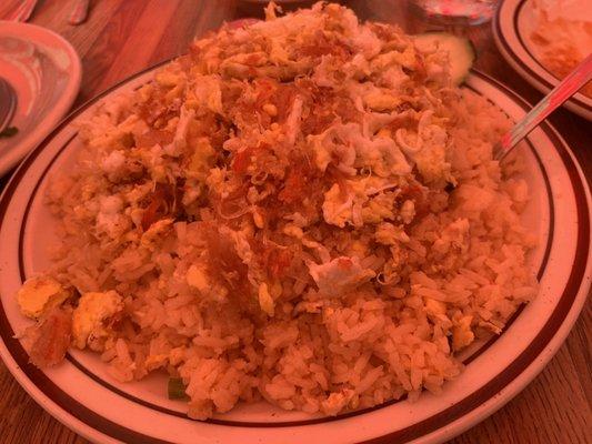 Crab fried rice.