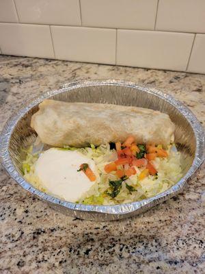 Steak burrito grande to go