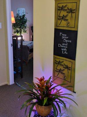 Foyer looking into therapy room