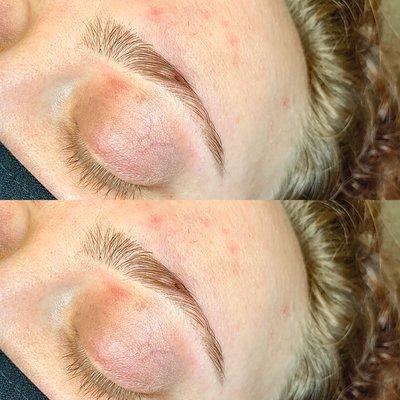 Brow wax and tint