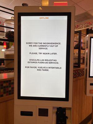 Non-working kiosks