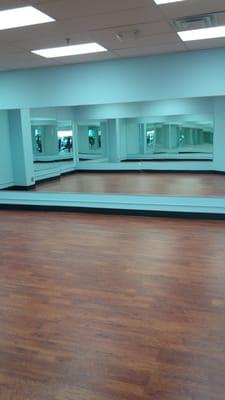 Plenty of studio space for our group fitness classes!