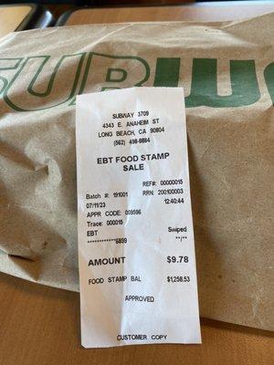 My receipt showing I was charged $1.59 more than I should have been.