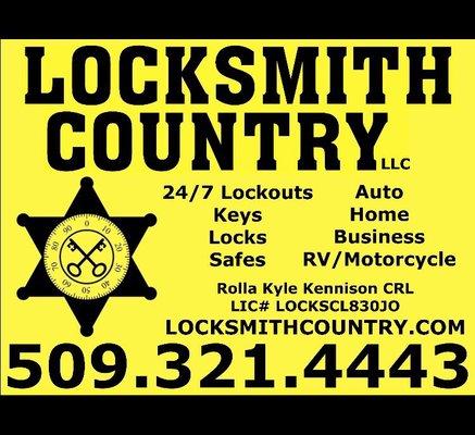 Call today for 24 hour Mobile Locksmith & Safe Services! 1.509.321.4443