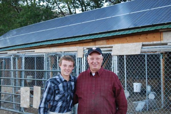 This home has not had a power bill since installation. The panels are actually installed on the barn in the back yard.