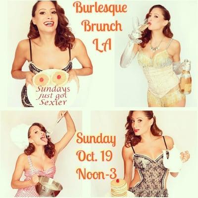 Burlesque Brunch will launch on Oct. 19th at Bardot! Visit www.BurlesqueBrunchLA.com for tickets and info.