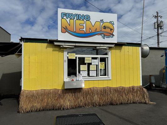 Fryin Nemo! (They offer grilled fish too) Tacos and fish with rice..