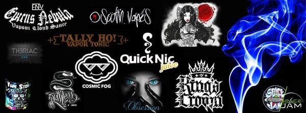 Here are some of the more premium e-juice brands that we sell!