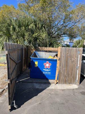 After: Pick up for overflow of trash at a dumpster for a community in the Tampa Bay Area.