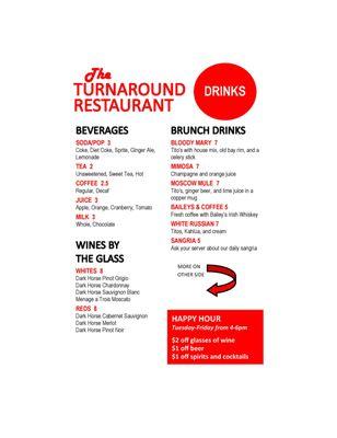 Drinks and Wine Menu