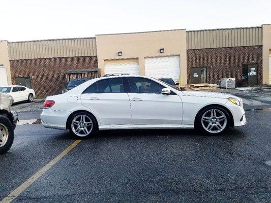 Hand wash on the Benz