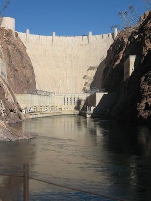 The exclusive access that we have to go behind the dam. Not many Hoover Dam visitors get to see this view point.