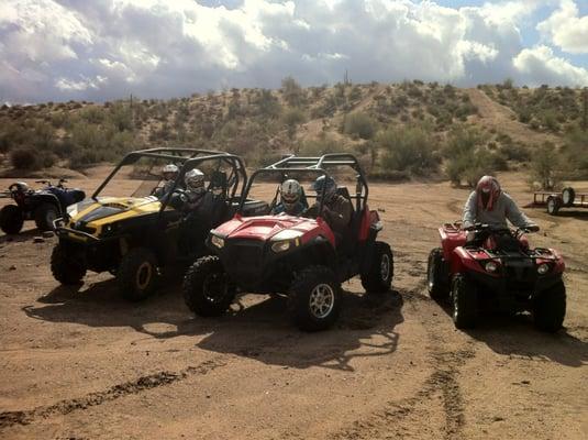 Rental equipment at Four Peaks staging area