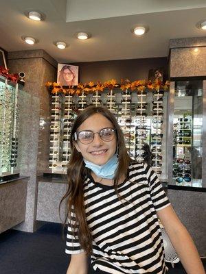 This smile - she loved her glasses!