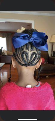 Kids scalp braids design