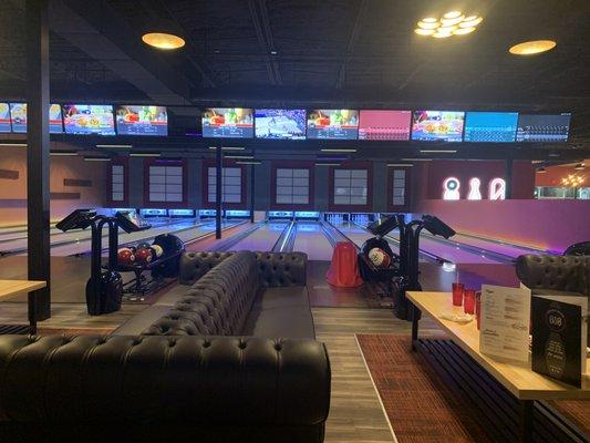 14 lanes of 10 pin bowling. Allow our servers to provide food and drink straight to your lane.  Play and Be Social!