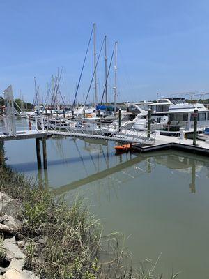 Yacht marina.